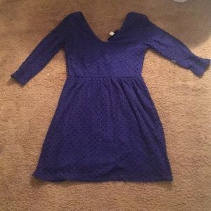 Royal blue lace dress